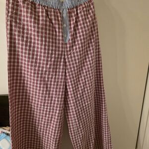 Red and White Plaid Lounge Pants